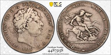 1819 Crown S-3787 LIX Edge VF20