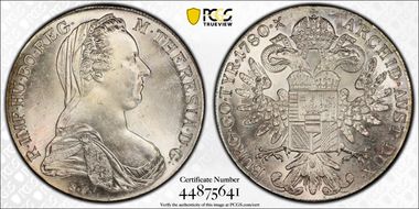"1780"-S.F. Thaler Modern Restrike (1853-Present) MS65