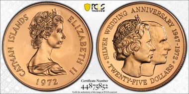 1972 $25 Wedding Gold PR66