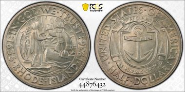 1936 50C Rhode Island MS65