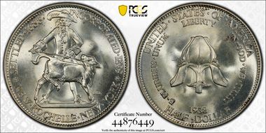 1938 50C New Rochelle MS66