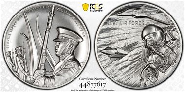 (2021-P) Medal U.S. Air Force Matte 2.5oz Ag MS69