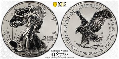 2021-S $1 Silver Eagle Rev PR - Type 2 Designer Edition PR69