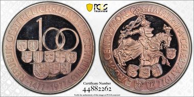 1977 100 Sch 500th Ann. Hall Mint PR66DCAM