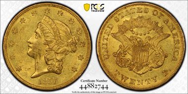 1857-O $20 MS61