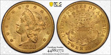 1868 $20 MS61