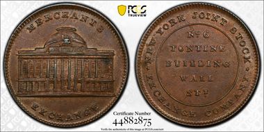 1837 AE Token HT-294, Merchants Exchange AU58BN