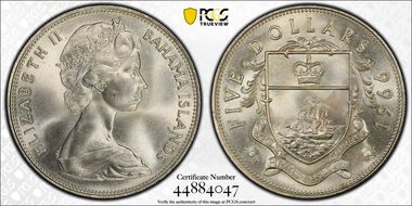 1966 $5 MS66