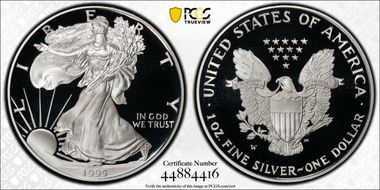 1995-W $1 Silver Eagle PR69DCAM