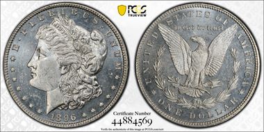 1896 $1 MS63PL