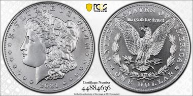 2021-D $1 Morgan Dollar 100th Anniversary First Strike MS70