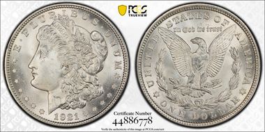 1921 $1 Morgan MS64