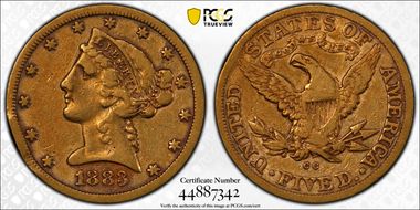 1883-CC $5 N1