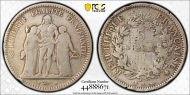 1848-K 5 Fr Gad-683 F-326 Hercule N1
