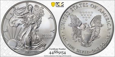 2021 $1 Silver Eagle - Type 1 MS68