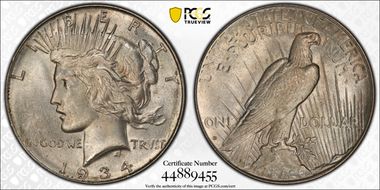 1934-D $1 MS65
