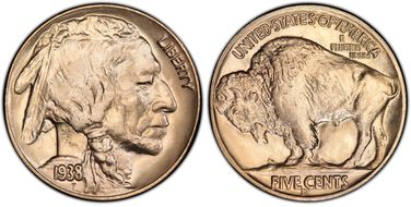 1938-D 5C Overmintmark FS-515 MS66