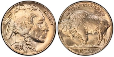 1938-D 5C Overmintmark FS-515 MS66