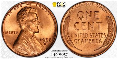 1958-D 1C MS65RD