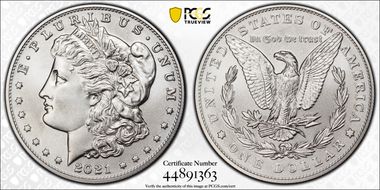 2021 $1 Morgan Dollar 100th Anniversary MS69