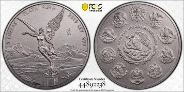 2019-Mo 5 Onza Libertad Ag - Antiqued SP70