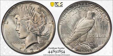 1934-D $1 MS62