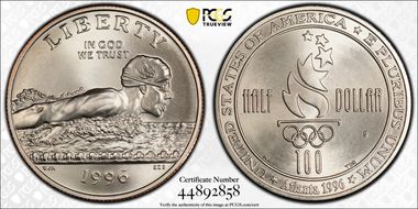 1996-S 50C Swimming MS69