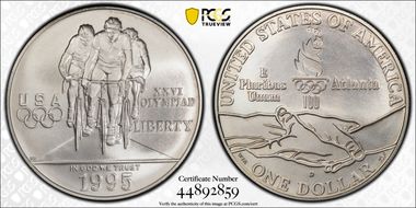 1995-D $1 Cycling MS69