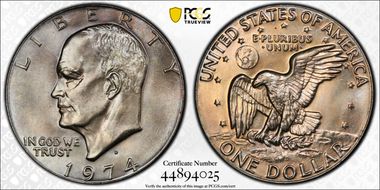 1974-D $1 MS66+