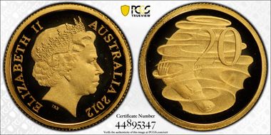 2012 20C Platypus 0.5g Gold PR69DCAM
