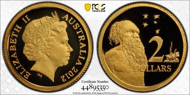 2012 $2 Aboriginal 0.5g Gold PR68DCAM