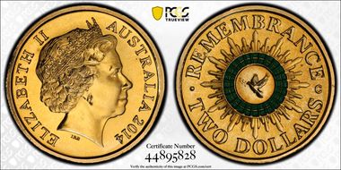 2014-C $2 Remembrance Colorized MS68