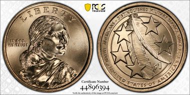 2021-D $1 Native American, Position A  First Strike MS68