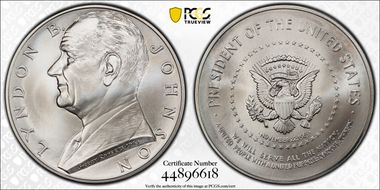 (2015) Medal Lyndon B. Johnson Chronicles Set MS69