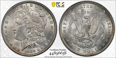 1884 $1 MS62