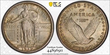 1917-D 25C Type 1 MS64FH