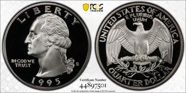 1995-S 25C Clad DDO FS-101 PR70DCAM