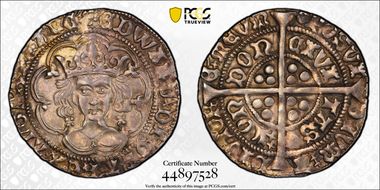 (1464-65) Groat S-1974 Rose, London AU55