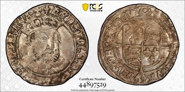 (1544-47) Groat S-2369 Lis, Tower Mint XF45