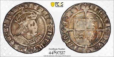 (1526-44) Groat S-2337E Rose, London VF35