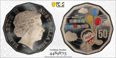 2016 50C Humpty Play School Colorized MS69