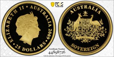 2009-P $25  Sovereign PR69DCAM