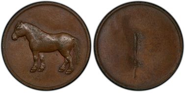 (c.1912) Token Horse Token TJM-03 Cu 23mm MS62BN