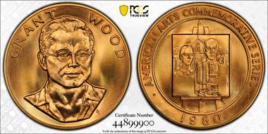 1980 AV Medal Grant Wood MS66