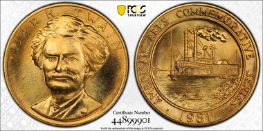 1981 AV Medal Mark Twain MS66