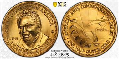 1983 AV Medal Alexander Calder MS66