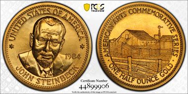 1984 AV Medal John Steinbeck MS65