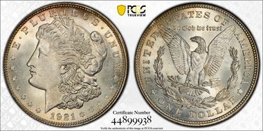 1921 $1 Morgan MS65