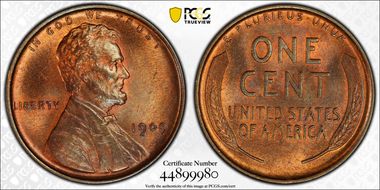 1909 1C Lincoln MS64BN