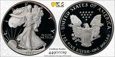 1986-S $1 Silver Eagle PR69DCAM